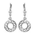 Polki Diamond Lever Back Hexagon Earrings in Sterling Silver 0.25 ctw - Sticky add to cart bar