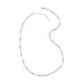 Polki Diamond Necklace in Sterling Silver, Paper Clip Necklace, Silver Chain Necklace (18 Inches) 5.00 ctw - Sticky add to cart bar