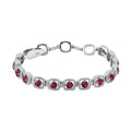 White Crystal Bracelet in Stainless Steel (8.00 In) - Sticky add to cart bar