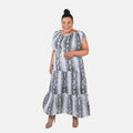 Tamsy Pink Rayon Tropical Printed Maxi Dress - One Size Fits Most - Sticky add to cart bar