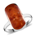 Artisan Crafted Fire Opal Chips Elongated Ring in Sterling Silver (Size 11.0) 5.00 ctw - Sticky add to cart bar