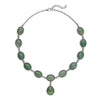 Green Aventurine in Silvertone