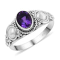 BALI LEGACY Lusaka Amethyst Ring in Sterling Silver (Size 10.0) 1.15 ctw - Sticky add to cart bar