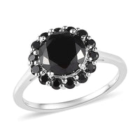 Simulated Diamond Halo Ring in Sterling Silver (Size 10.0) 4.15 ctw