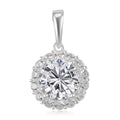 Simulated Diamond Pendant in Sterling Silver 4.25 ctw - Sticky add to cart bar