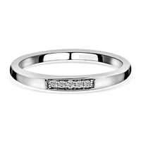 Rhapsody 950 Platinum Diamond (E-F, VS) Ring (Size 8) 0.05 ctw