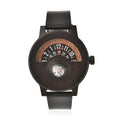 GENOA Miyota Japanese Movement Watch in Black Sandalwood with Black Genuine Leather Strap - Sticky add to cart bar