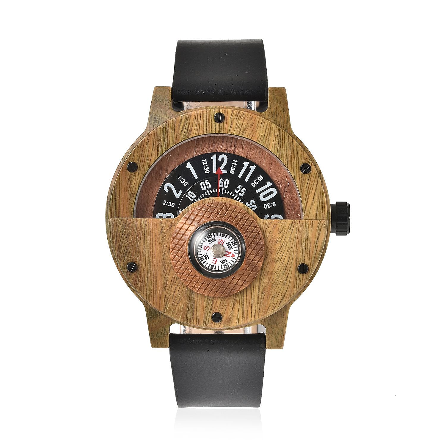 Genoa Miyota Japanese Movement Watch in Black Sandalwood with