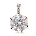 LUXORO 10K Yellow Gold Moissanite VS EF Solitaire Pendant 4.65 ctw - Sticky add to cart bar
