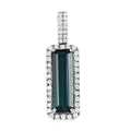 Rhapsody 950 Platinum AAAA Monte Belo Indicolite and E-F VS Diamond Halo Pendant 3.20 ctw - Sticky add to cart bar