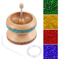 Pine Wood Bead Spinner Decorated with Steel Needle - Sticky add to cart bar
