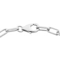 AAA Kagem Zambian Emerald and Natural White Zircon Paper Clip Station Bracelet in Platinum Over Sterling Silver (6.50 In) 1.85 ctw - Sticky add to cart bar