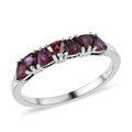 Arizona Anthill Garnet 7 Stone Ring in Platinum Over Sterling Silver (Size 9.0) 0.85 ctw - Sticky add to cart bar