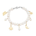 KARIS Freshwater Pearl Bracelet with Charm in ION Plated 18K YG and Platinum Bond (6.50 In) - Sticky add to cart bar