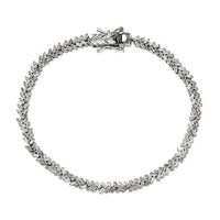 Diamond Cluster Bracelet in Platinum Over Sterling Silver (7.25 In) 8.50 Grams 3.00 ctw