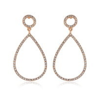 Austrian Crystal Drop Earrings in Goldtone