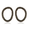 Emerald Green Crystal Earrings in Rosetone - Sticky add to cart bar
