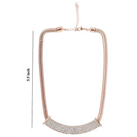 White Glass Statement Necklace 17-20 Inches in Silvertone