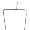 Blue Resin Statement Necklace 17-20 Inches in Black Silvertone - Sticky add to cart bar
