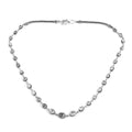 BALI LEGACY Polki Diamond Toggle Clasp Necklace 22 Inches in Sterling Silver 46 Grams 10.50 ctw - Sticky add to cart bar