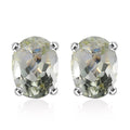 D'Joy Montezuma Prasiolite 2.25 ctw Solitaire Stud Earrings in Sterling Silver - Sticky add to cart bar