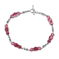 Pure Pink Mystic Topaz Infinity Link Bracelet in Platinum Over Sterling Silver (8.00 In) 10 Grams 13.25 ctw - Sticky add to cart bar
