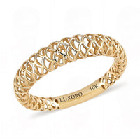 Mirage Collection LUXORO 10K Yellow Gold Band Ring (Size 5.0) 1.75 Grams