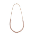 Uncut Natural Pink Diamond Tennis Necklace 16 Inches in Vermeil Rose Gold Over Sterling Silver 1.50 ctw - Sticky add to cart bar