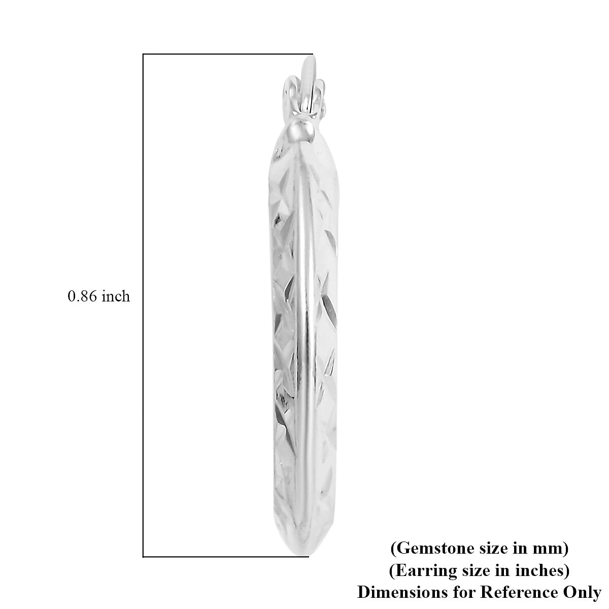Sterling Silver Diamond-Cut Hoop Earrings 2 Grams