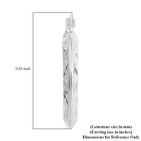 Sterling Silver Diamond-Cut Hoop Earrings 2 Grams