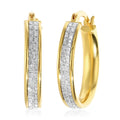 14K Yellow Gold Over Sterling Silver Hoop Earrings 2.20 Grams - Sticky add to cart bar