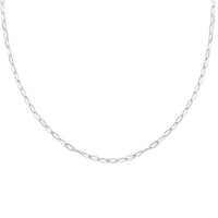 Italian Rhodium Over Sterling Silver 2.5mm Cable Chain 18 Inches 2.60 Grams