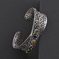BALI LEGACY Amethyst and Multi Gemstone Cuff Bracelet in Sterling Silver (7.25 in) 32 Grams 6.10 ctw - Sticky add to cart bar