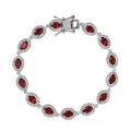 Mozambique Garnet Bracelet in Platinum Over Sterling Silver (6.50 In) 7.00 ctw - Sticky add to cart bar
