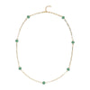 Simulated Green Diamond in Goldtone