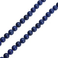 Blue Color Glass, Austrian Crystal and Lapis Lazuli Beaded Necklace 20 Inches in Goldtone 260.00 ctw - Sticky add to cart bar