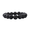 Black Moonstone (D) Beaded Stretch Bracelet 150.00 ctw - Sticky add to cart bar