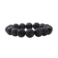 Black Moonstone (D) Beaded Stretch Bracelet 150.00 ctw