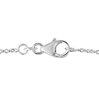Purple Freshwater Pearl Station Necklace 18 Inches in Sterling Silver