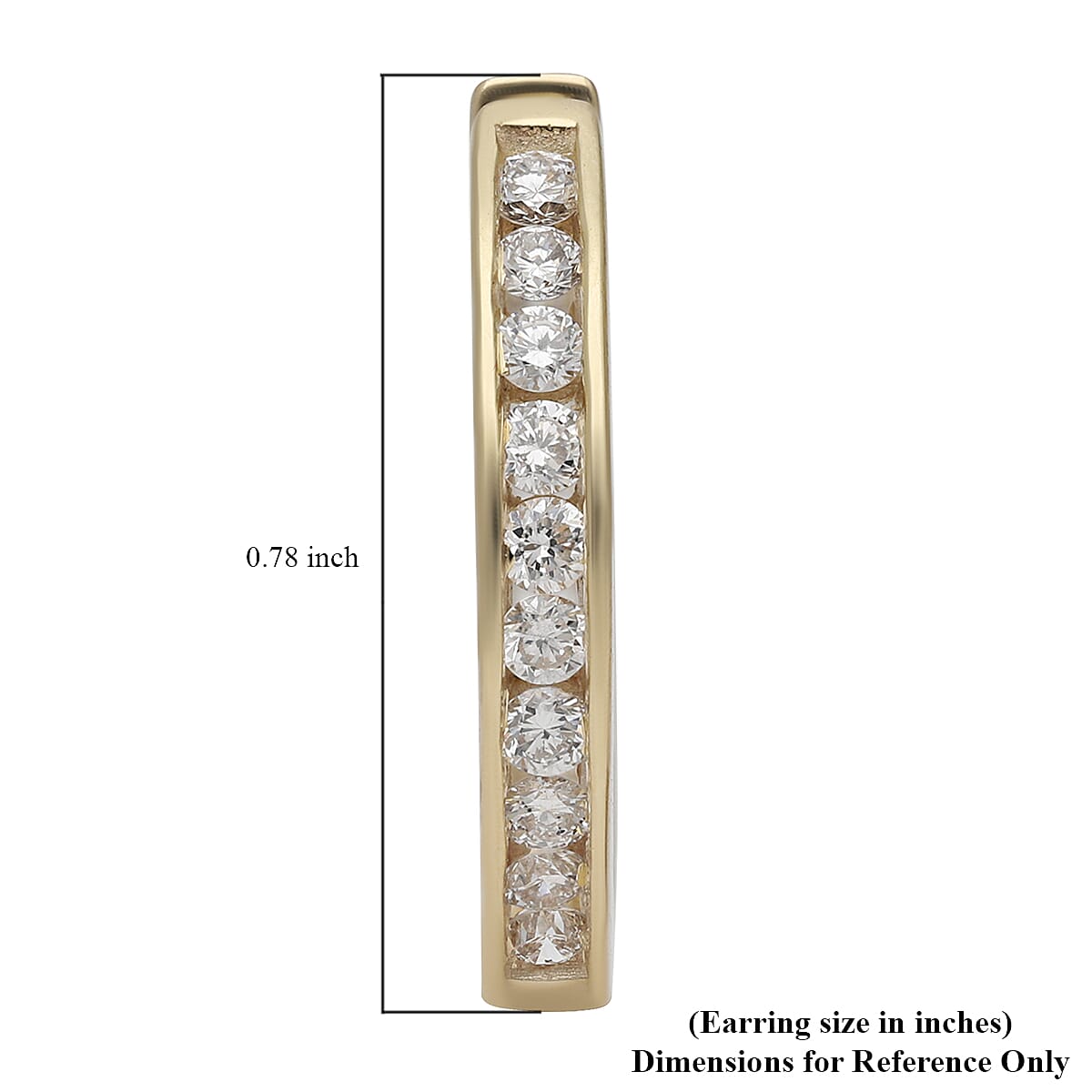 10K Yellow Gold G-H SI Lab Grown Diamond Hoop Earrings 1.00 ctw