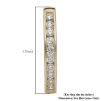 10K Yellow Gold G-H SI Lab Grown Diamond Hoop Earrings 1.00 ctw
