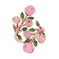 Galilea Rose Quartz and Pink Austrian Crystal Leaf Bypass Adjustable Ring in Rosetone (Size 6-9) 2.20 ctw - Sticky add to cart bar