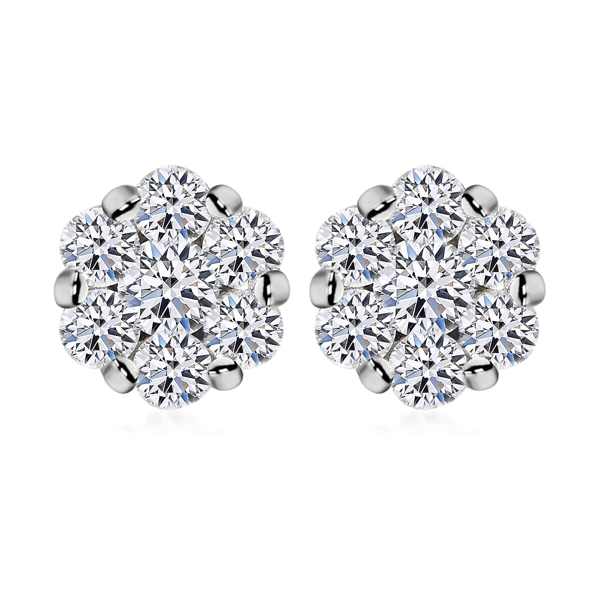 10K White Gold G-H SI Luxuriant Lab Grown Diamond Stud Earrings 0.50 ctw