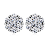 10K White Gold G-H SI Luxuriant Lab Grown Diamond Stud Earrings 0.50 ctw