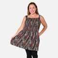 TAMSY Navy American Crepe Smoking Top - One Size Missy - Sticky add to cart bar