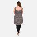TAMSY Navy American Crepe Smoking Top - One Size Missy - Sticky add to cart bar