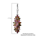 Multi-Tourmaline Elongated Spray Earrings in Platinum Over Sterling Silver 5.70 ctw - Sticky add to cart bar