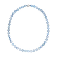Mangoro Aquamarine 300.00 ctw Beaded Necklace Rhodium Plated Sterling Silver, Silver bead Necklace, Unique Birthday Gifts For Women