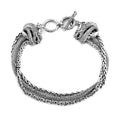 Bali Legacy Sterling Silver Multi Strand Toggle Clasp Bracelet (7.50 In) 25 Grams - Sticky add to cart bar