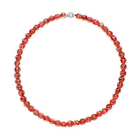 Multi Color Glow Murano Style Beaded Necklace in Silvertone (20 Inches)